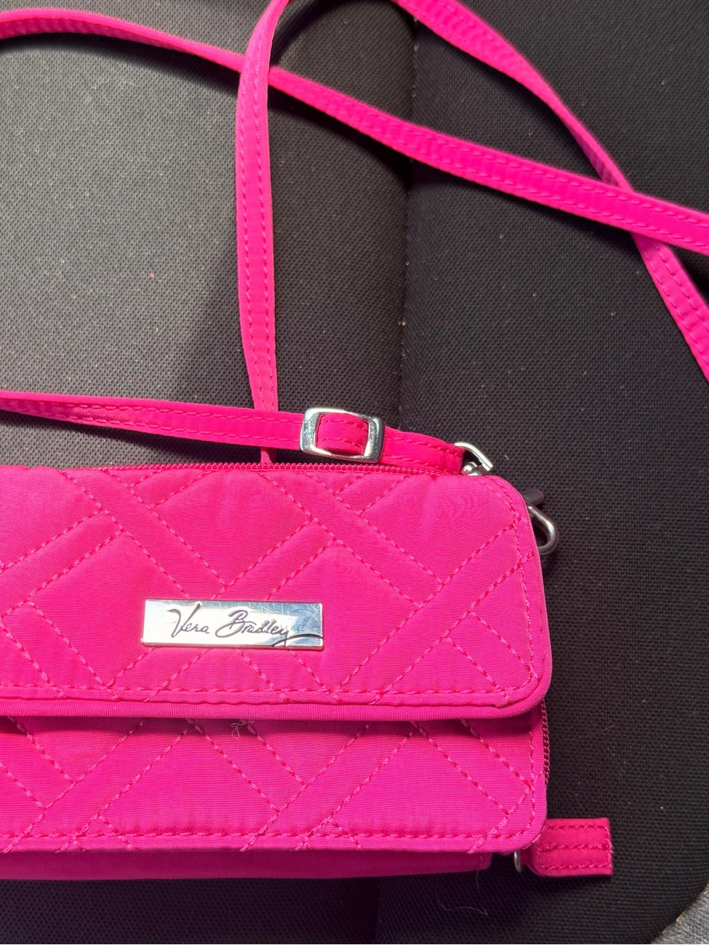 Vera Bradley Hot Pink Quilted Crossbody Wallet
